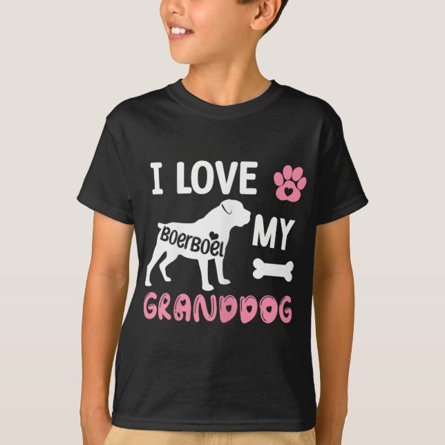 Boerboel Hund Grandma Gifts I Kärlek My Granddog H T Shirt (Framsida)