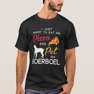 Boerboel Hund Pizza Älskare Owner Juldagen T Shirt