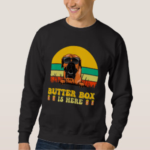 Boerboel Hund Smör Boxen Är Här Fars Dag Lång Ärmad Tröja
