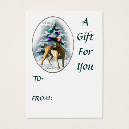Boerboel jul jul Gift Namn bricka Visitkort