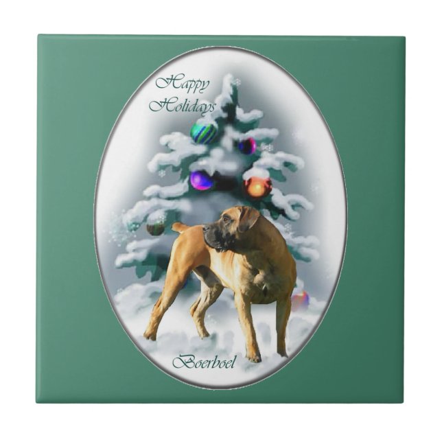 Boerboel-jul Kakelplatta (Framsidan)