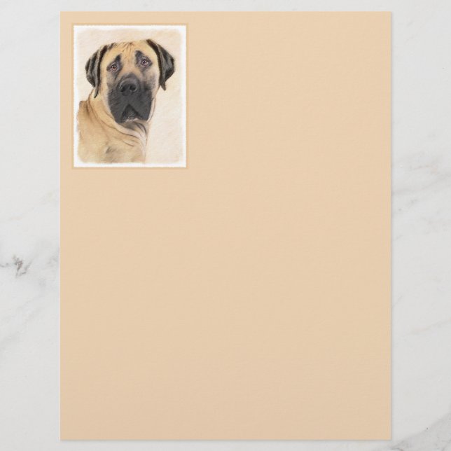 Boerboel Painting - Cute Original Hund Art (Framsida)
