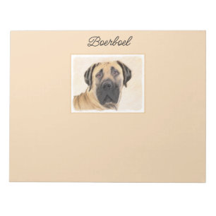 Boerboel Painting - Cute Original Hund Art Anteckningsblock