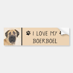 Boerboel Painting - Cute Original Hund Art Bildekal