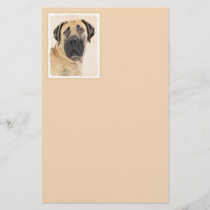 Boerboel Painting - Cute Original Hund Art Brevpapper