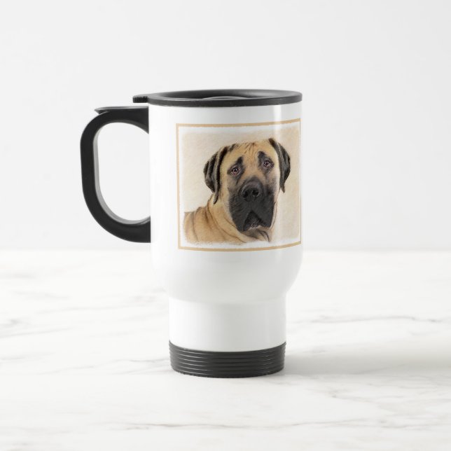 Boerboel Painting - Cute Original Hund Art Resemugg (Vänster)