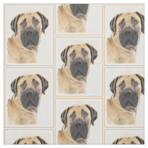 Boerboel Painting - Cute Original Hund Art Tyg