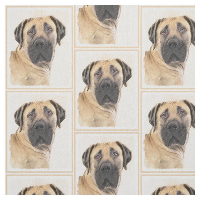 Boerboel Painting - Cute Original Hund Art Tyg (Provkarta)