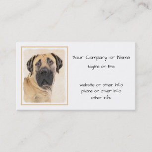Boerboel Painting - Cute Original Hund Art Visitkort