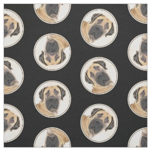 Boerboel Painting Fawn Red Mastiff Pet Hund Art Tyg