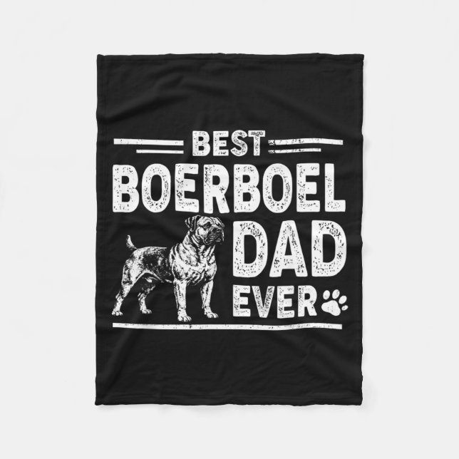 Boerboel Pappa Alltid Fars Dag Fleecefilt (Framsidan)