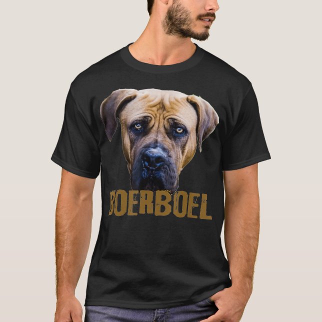Boerboel South African Mastiff Retro T Shirt (Framsida)