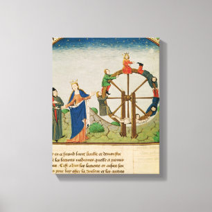 Boethius med rulla av förmögenhet canvastryck