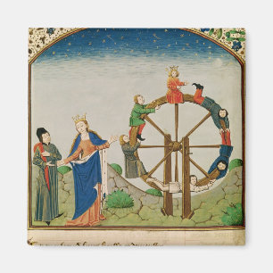 Boethius med rulla av förmögenhet magnet