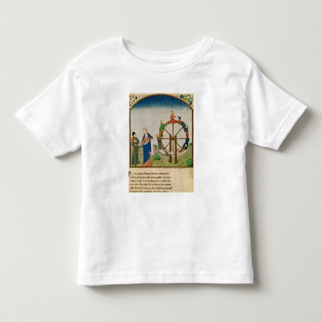 Boethius med rulla av förmögenhet t shirt (Framsida)