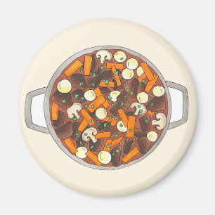 Boeuf Bourguignon Beef Burgundy Stew Fransk Food Magnet