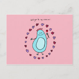 Boey will you be my valentine card helg vykort