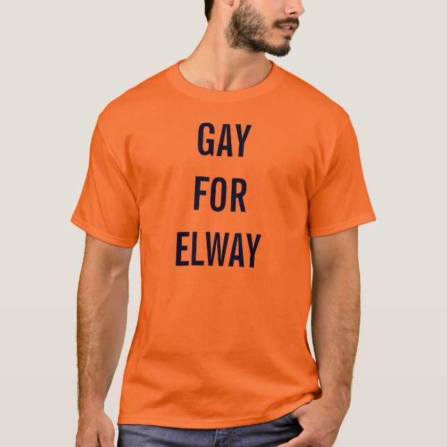 Bög för Elway T-shirt (Framsida)