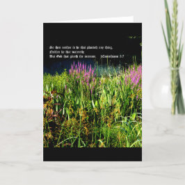 Bog Garden med 1 korinthians 3:7 Tack Kort