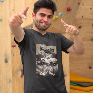Bog i Sten vid klättring i gråskala T Shirt