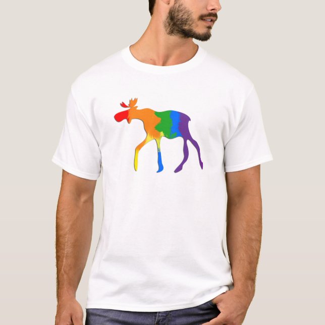 Bög & lesbisk prideKanada älg T Shirt (Framsida)