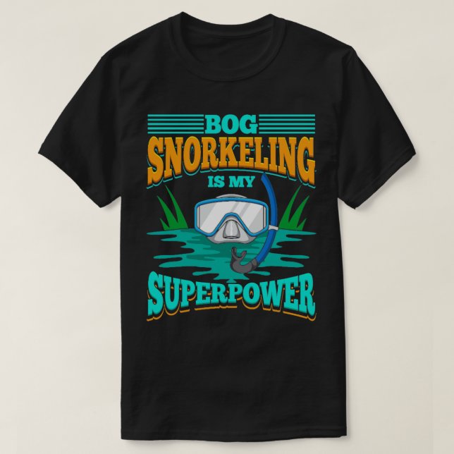 Bog Snorkeling Diver Championship Diving Bogland T Shirt (Design framsida)