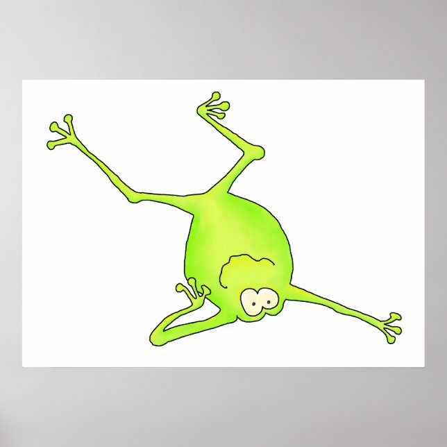 Bog Stå Yoga Frog Art Skriv ut Poster (Framsidan)