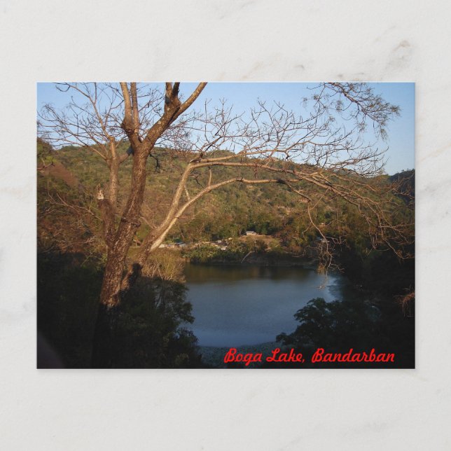 Boga Sjö, Bandarban, Bangladesh Vykort (Framsida)