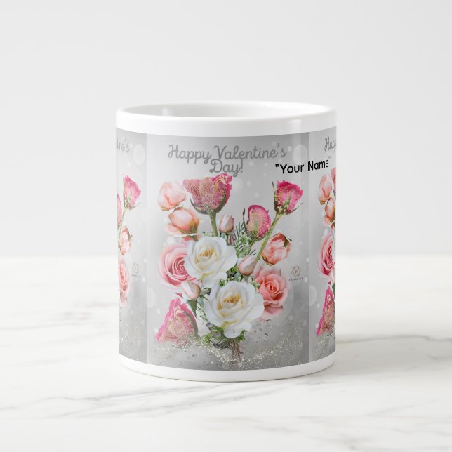 Boganhues förstklassig elegant print mugg jumbo mugg (Framsidan)