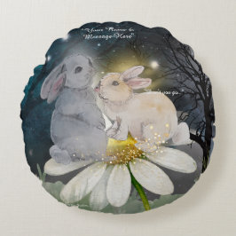 Boganhues "Pipa & Marlow" tryck Rund Kudde