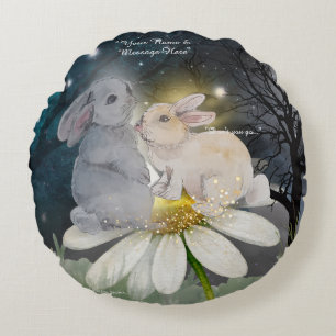 Boganhues "Pipa & Marlow" tryck Rund Kudde