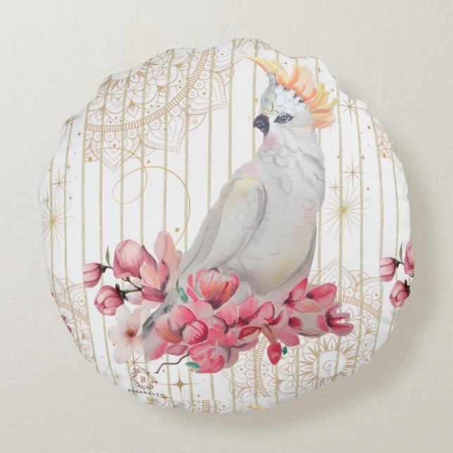 Boganhues-stil-utskrift Rund Kudde (Baksidan)