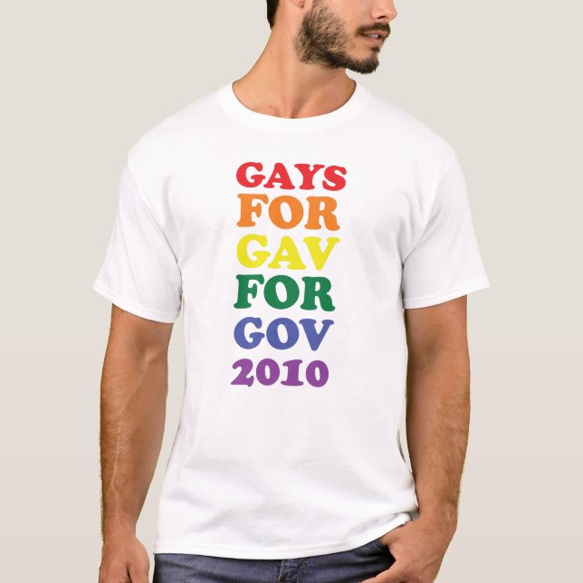 Bögar för Gav för Gov 2010 T-shirt (Framsida)