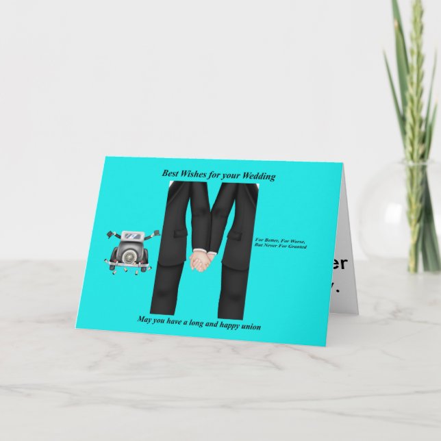 Bögbröllopkort Kort (Framsida)