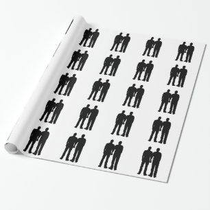 Bögen kopplar ihop silhouetten presentpapper