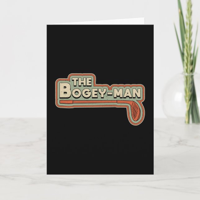 Bogey-Man Golf Player Golfer Golfing Funny Kort (Framsida)