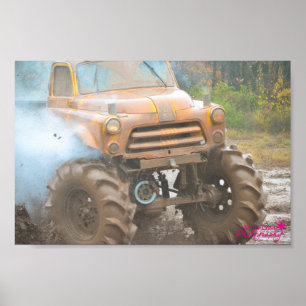 Bogging lastbil för lera poster