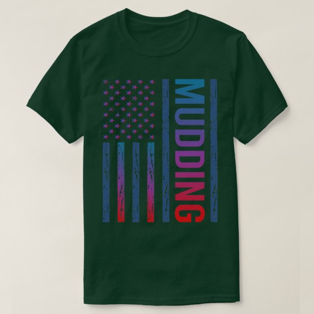 Bogging Lera för Flagga Mudding T Shirt (Design framsida)