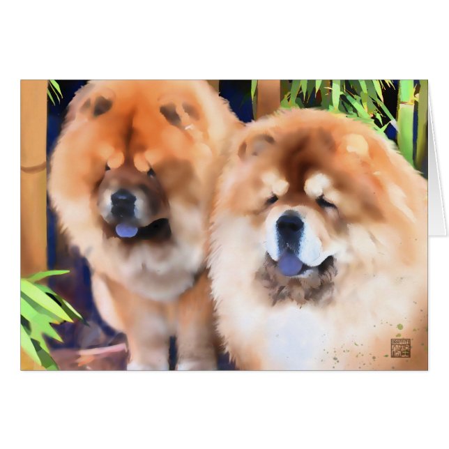 BOGIE & SPÖKLIK heARTdogchow Hälsningskort (Framsidan Horizontal)