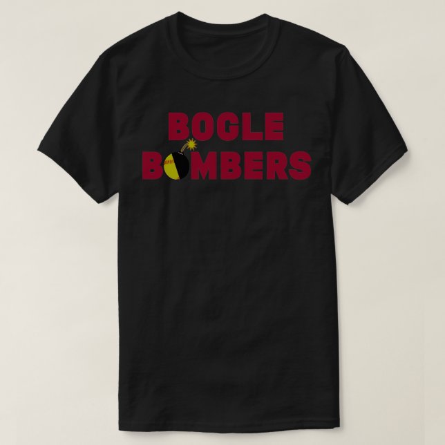 Bogle Bombers red Arkansas Softball T Shirt (Design framsida)