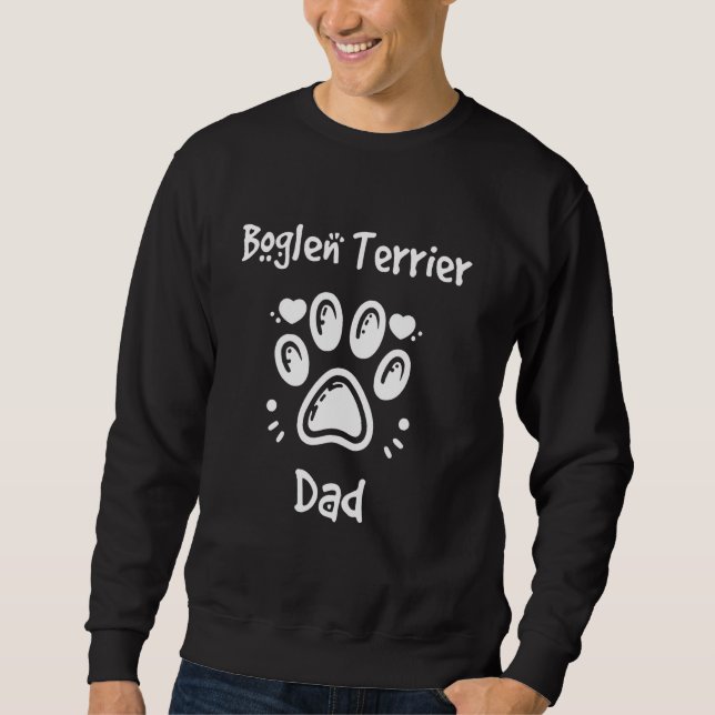 Boglen Terrier Dad Beagle Boston Terrier Mix Dog O Lång Ärmad Tröja (Framsida)