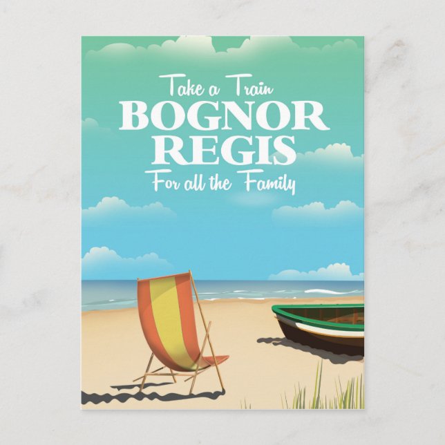 Bognor Regis vintage reseaffisch Vykort (Framsida)
