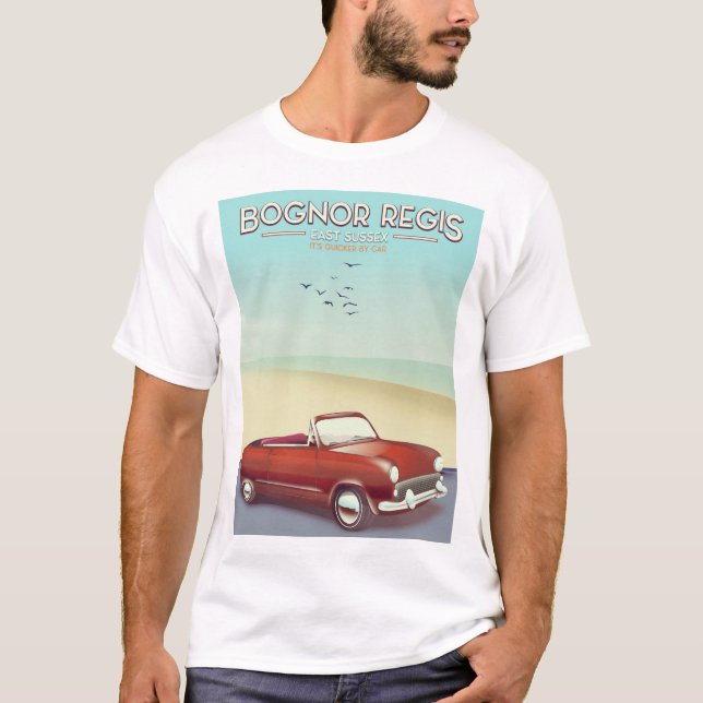 Bognor Regis Vintage-resmål affisch T Shirt (Framsida)