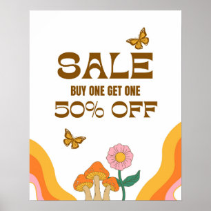 BOGO vid 50 % av försäljningsskylten, Poster i det