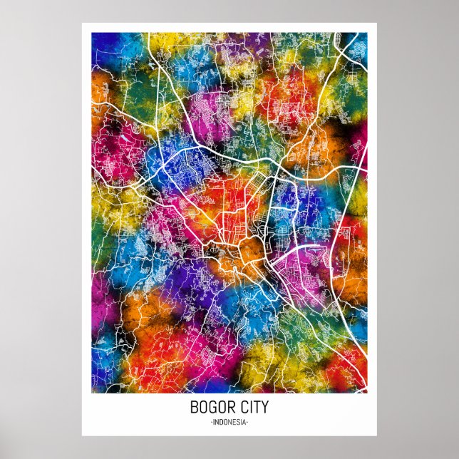 Bogor City Indonesia City Karta Poster (Framsidan)