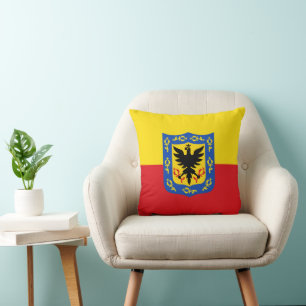 Bogota City flagga Colombia-symbol Kudde