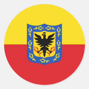 Bogota City flagga Runt Klistermärke