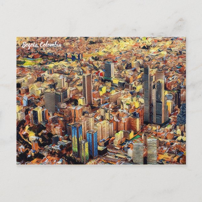 Bogotá, Colombia, City View Art Vykort (Framsida)