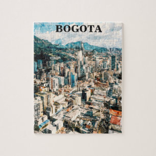 Bogota Colombia CIty View Watercolor Pussel