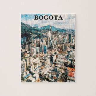 Bogota Colombia CIty View Watercolor Pussel